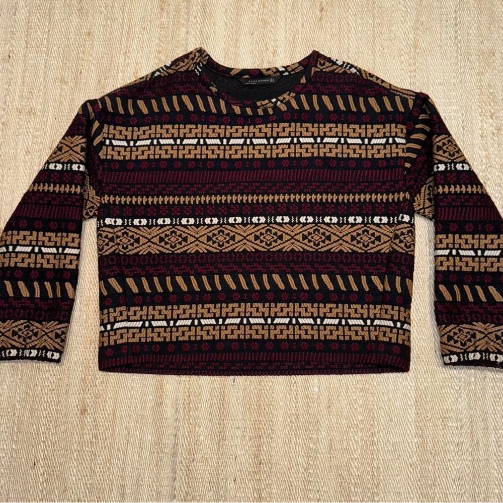 Zara sweater tribal Aztec print